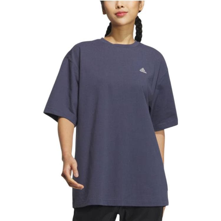 Футболка Adidas T-Shirt Женская Темно-Синяя - изображение 2