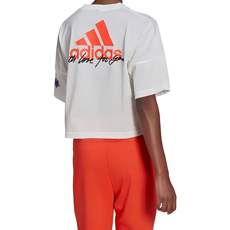 Футболка Adidas Белые Женские Футболки - изображение 3
