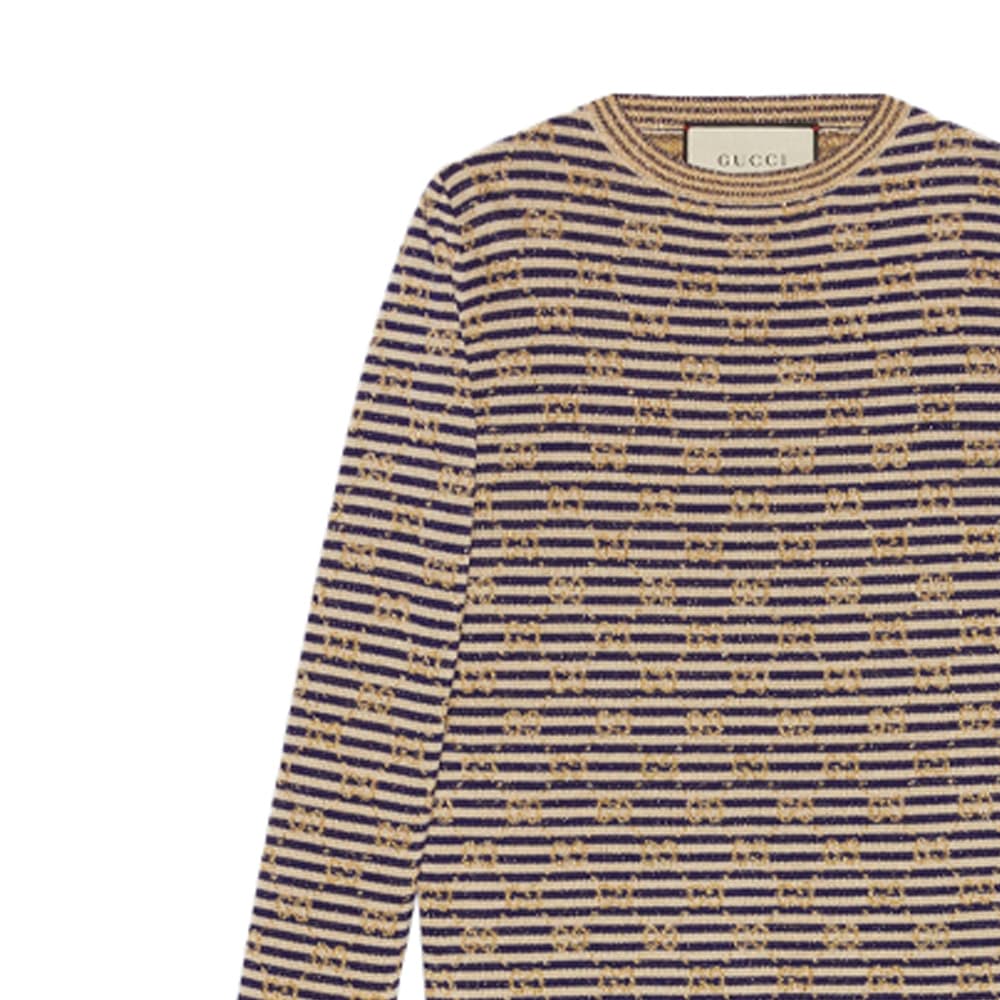 Кофта Gucci SS21 Striped Logo Sweater - изображение 2