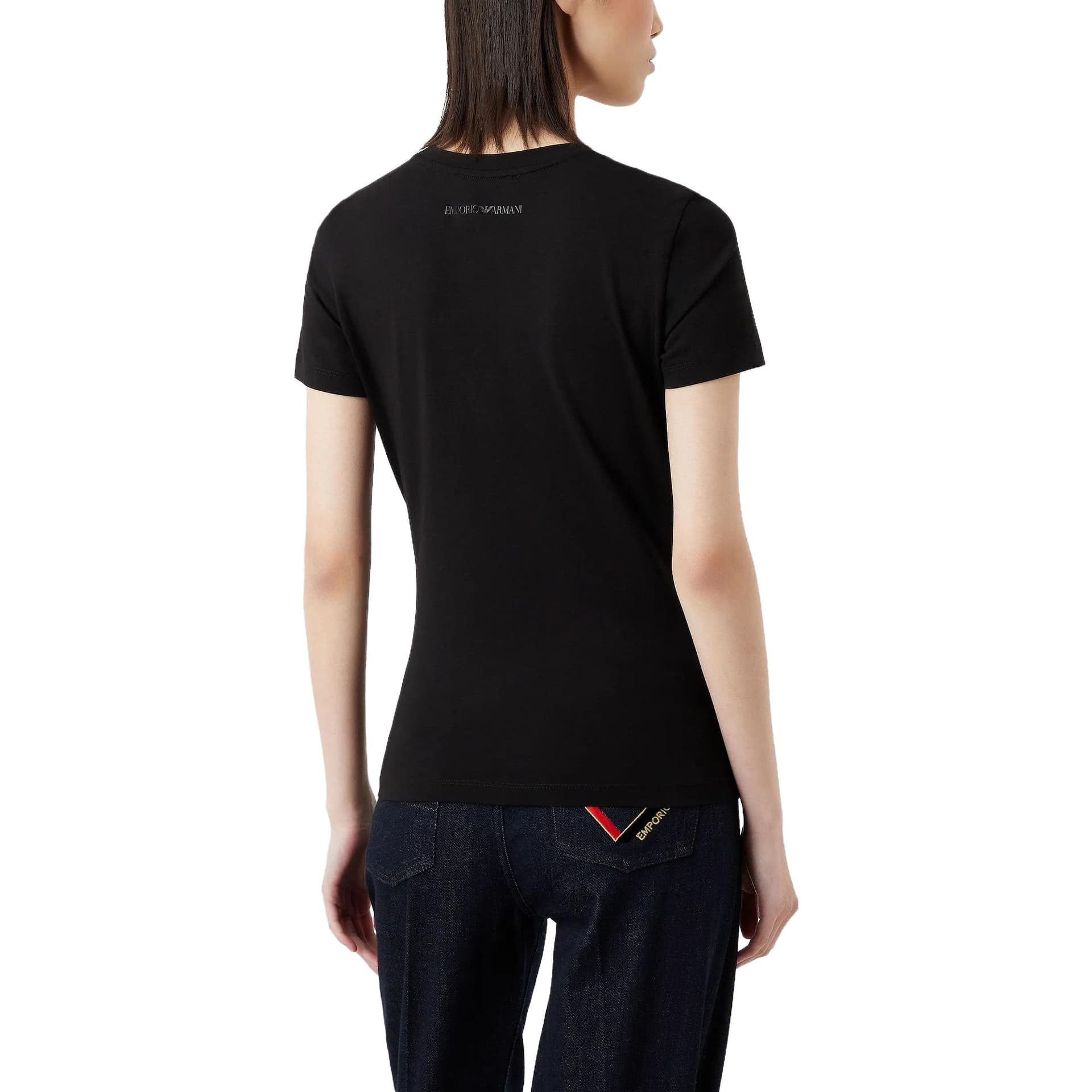 Футболка EMPORIO ARMANI T-рубашка женская черная - изображение 3