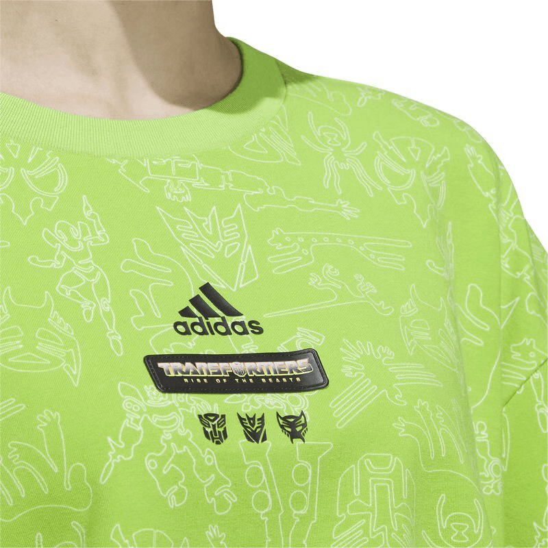 Футболка adidas x Transformers Желтые Женские T-рубашки - изображение 4