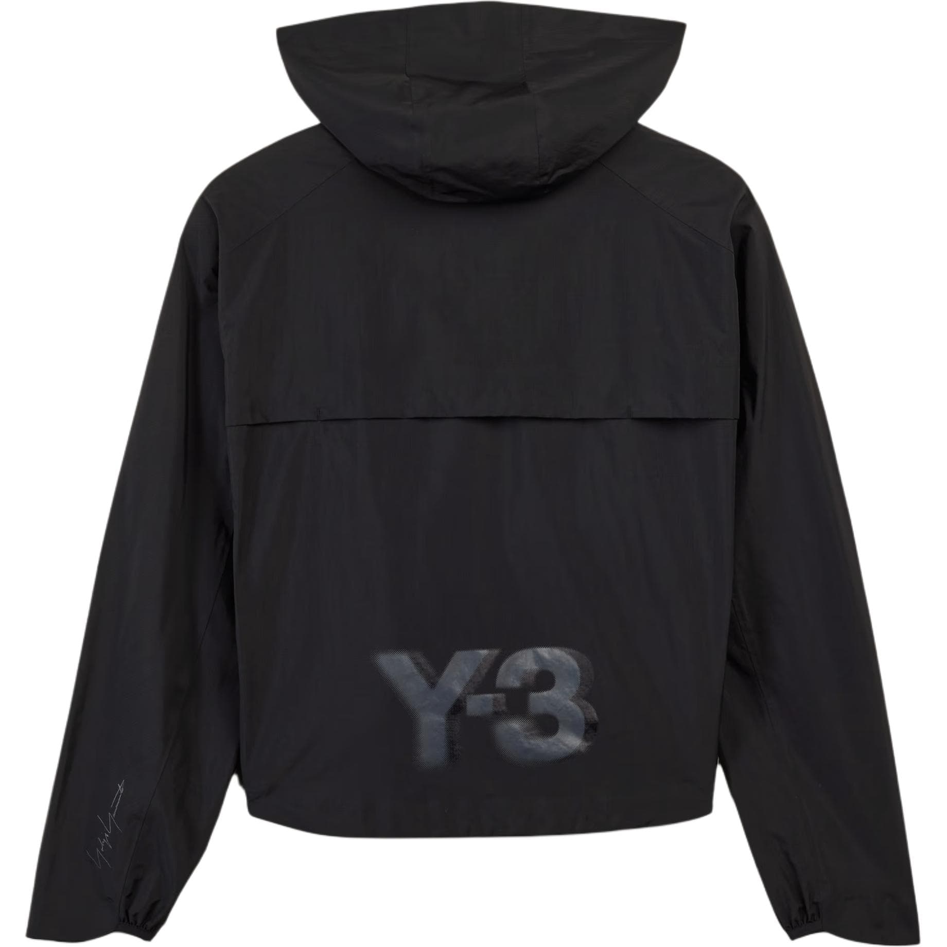 Куртка Y-3 Куртка с капюшоном и принтом с логотипом на спине, длинный рукав, молния, женская, черный - изображение 2