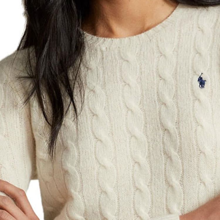 Кардиган Свитер Polo Ralph Lauren стандартного размера женский цвет экрю - изображение 5