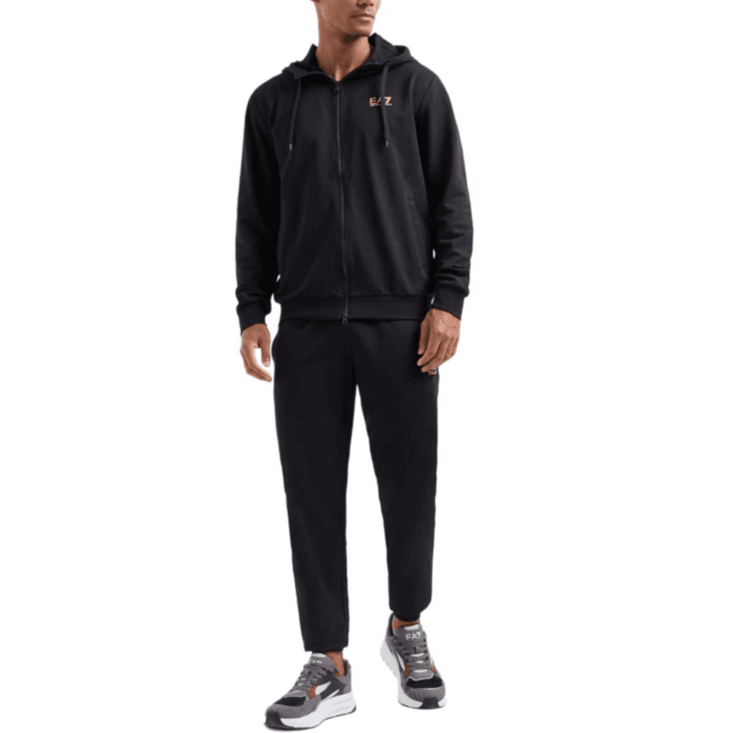 Спортивный костюм EMPORIO ARMANI EA7 FW24 Повседневная Спортивная Одежда Мужская Черная - изображение 4