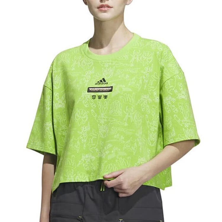 Футболка adidas x Transformers Желтые Женские T-рубашки - изображение 2