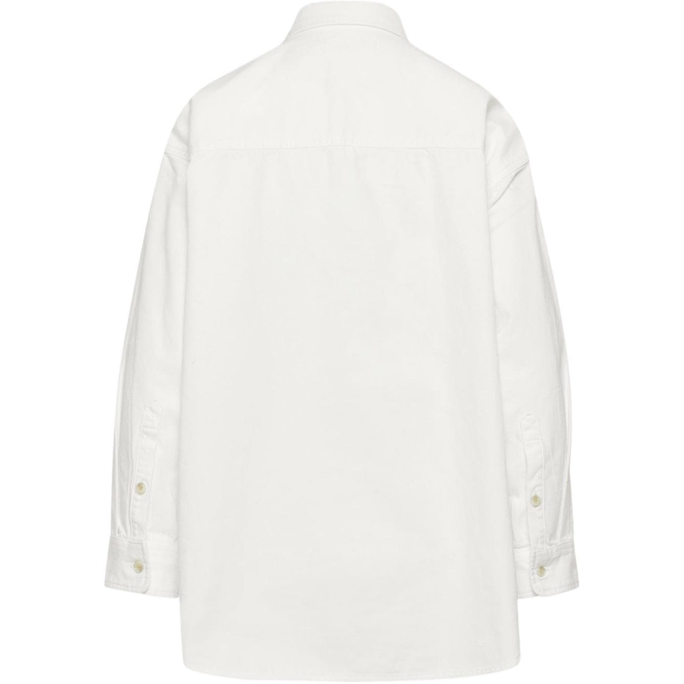 Блузка ARITZIA Деним FORUM 80-е Комфортный Деним Рубашка Женская Белый White - изображение 2