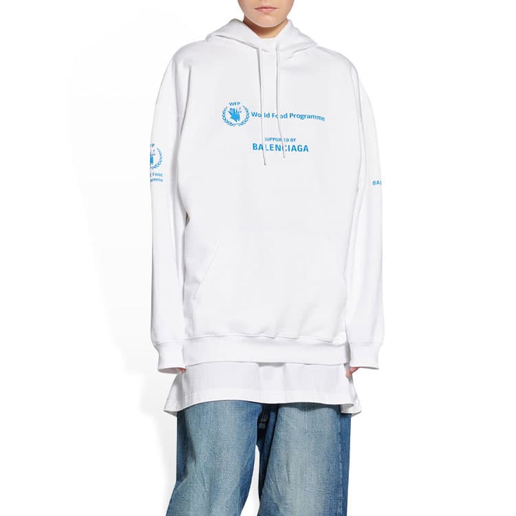 Худи Balenciaga x WFP Hoodie White - изображение 4