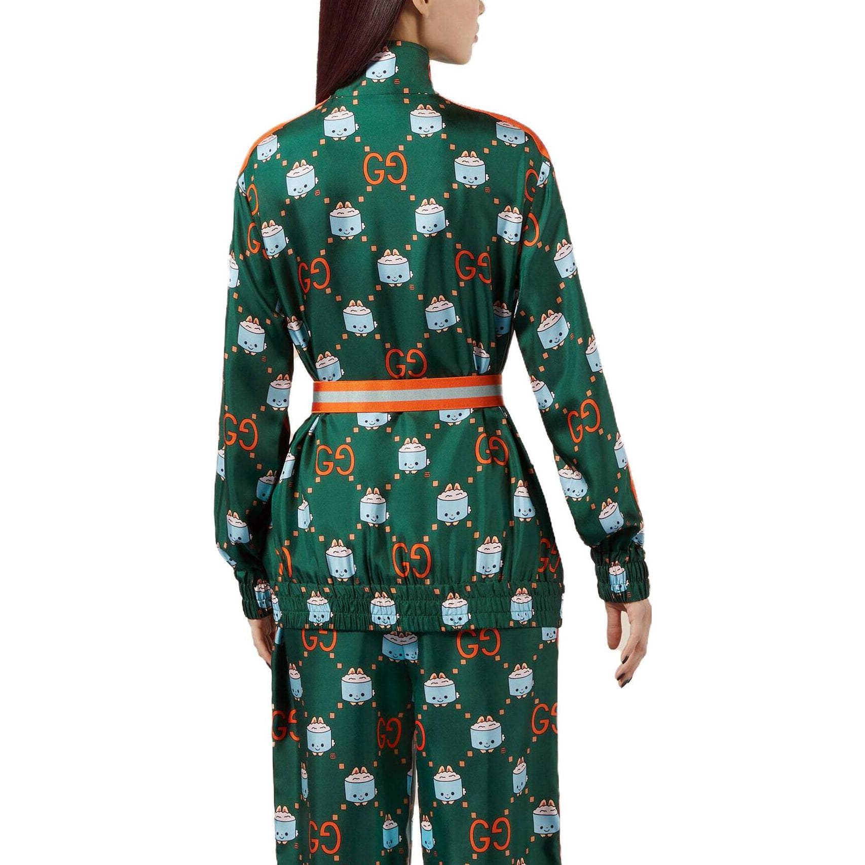 Платье Gucci SS23 Animal Print Silk Dress Green - изображение 6