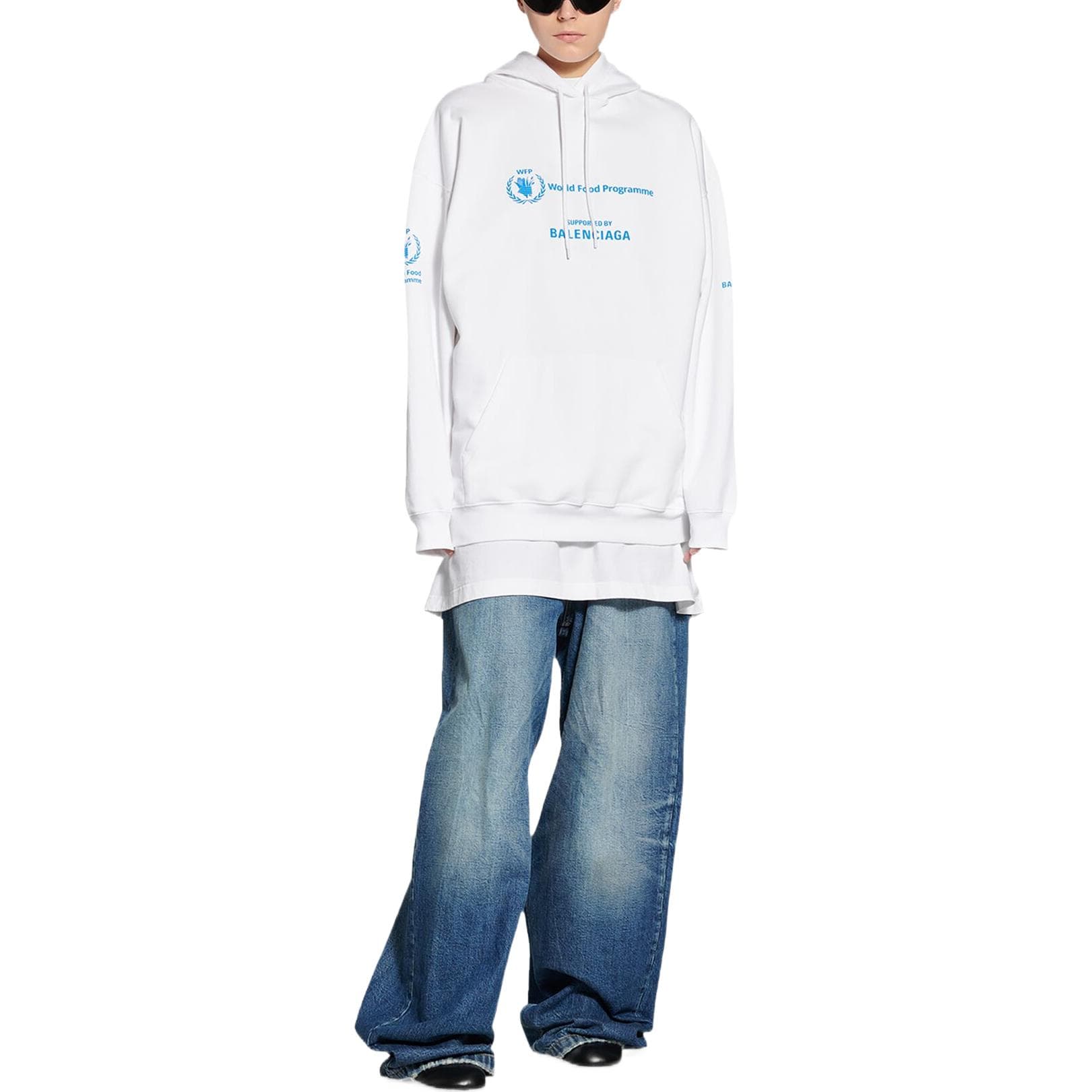 Худи Balenciaga x WFP Hoodie White - изображение 3