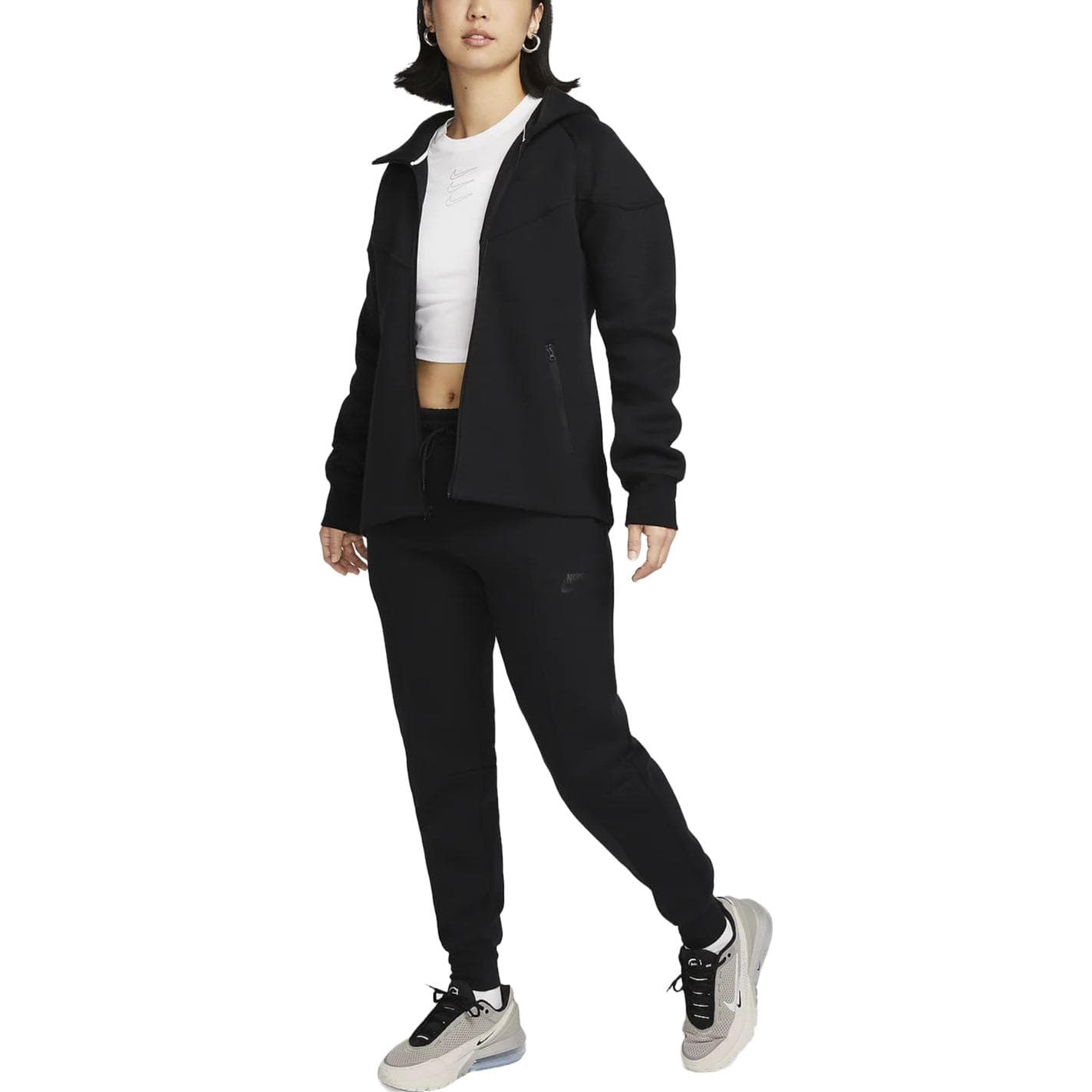 Штаны Nike Sportswear Tech Fleece Повседневные штаны Женские Черные - изображение 3