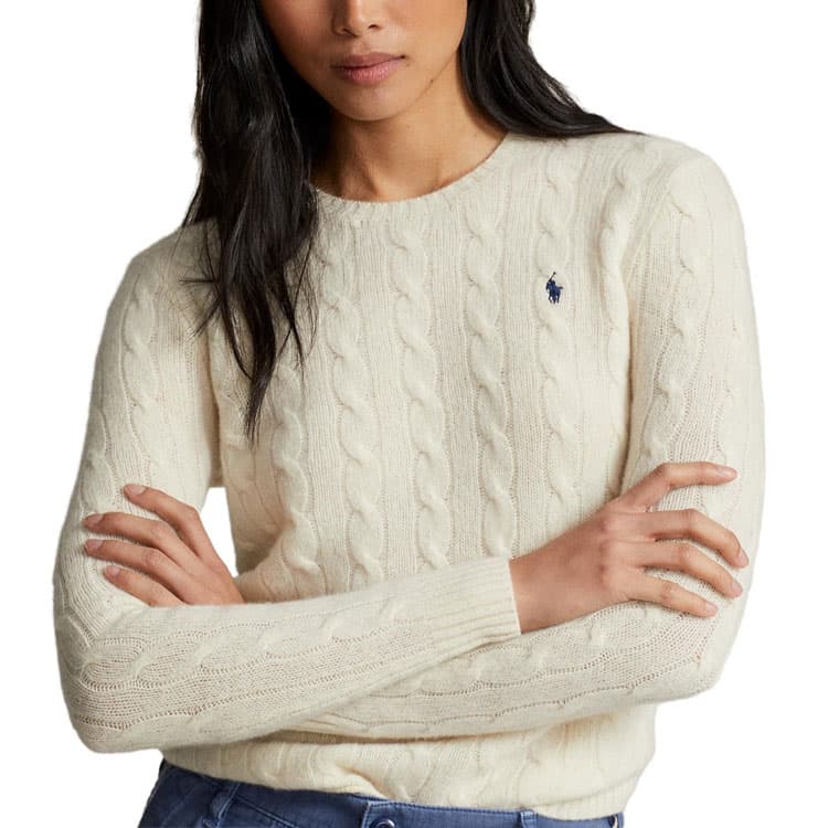 Кардиган Свитер Polo Ralph Lauren стандартного размера женский цвет экрю - изображение 6