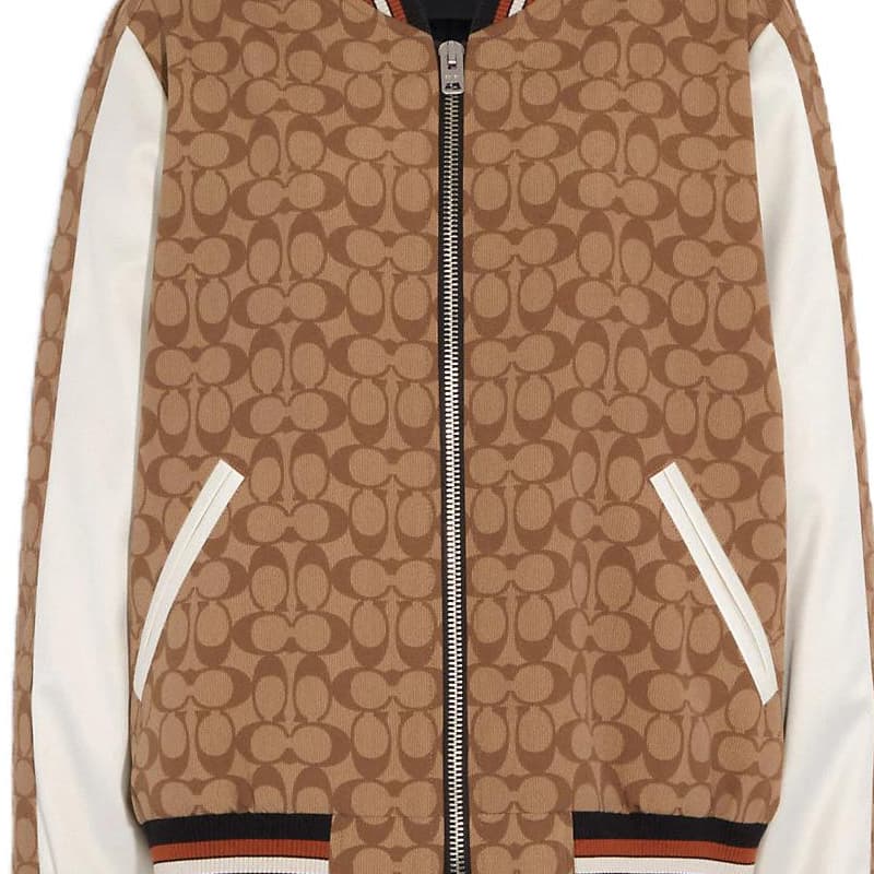 Куртка COACH SS23 Logo Print Jacket Brown - изображение 3
