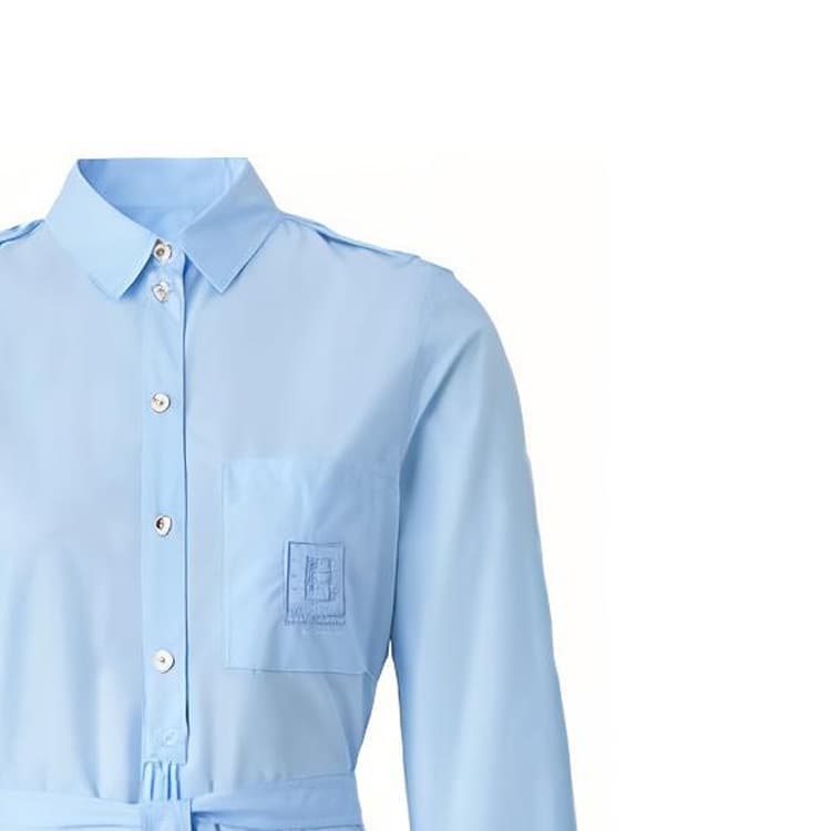 Платье Burberry Cotton Belted Shirt Dress - изображение 3