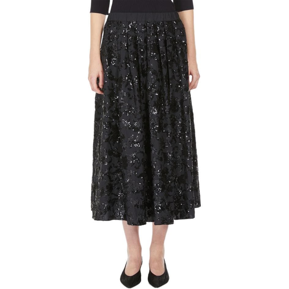Юбка WEEKEND MaxMara Nome Wide Cotton Skirt With Sequins - изображение 3