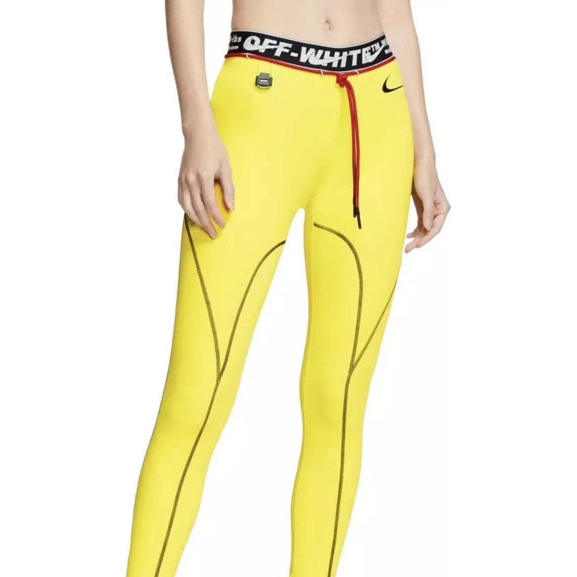 Штаны Nike x OFF-WHITE Training Tights Yellow - изображение 4
