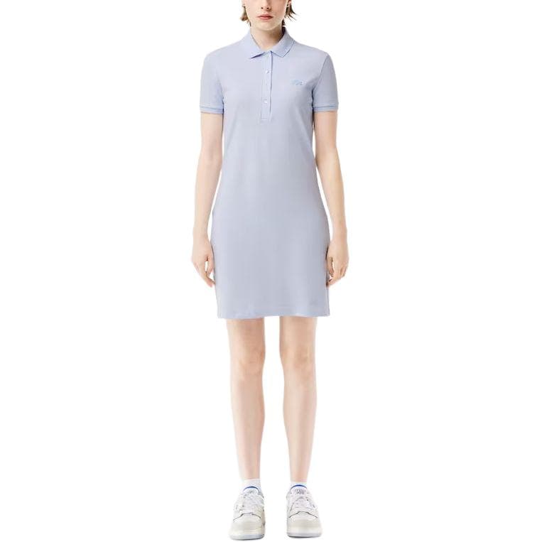 Платье LACOSTE Короткое платье с короткими рукавами Женское Феникс Синий - изображение 2