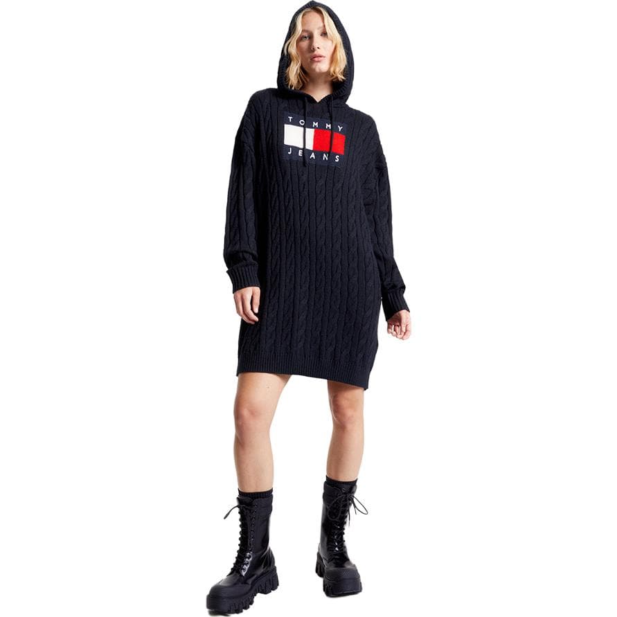 Платье Tommy Hilfiger Черное BDS Женское Длинное Платье с Длинными Рукавами - изображение 5