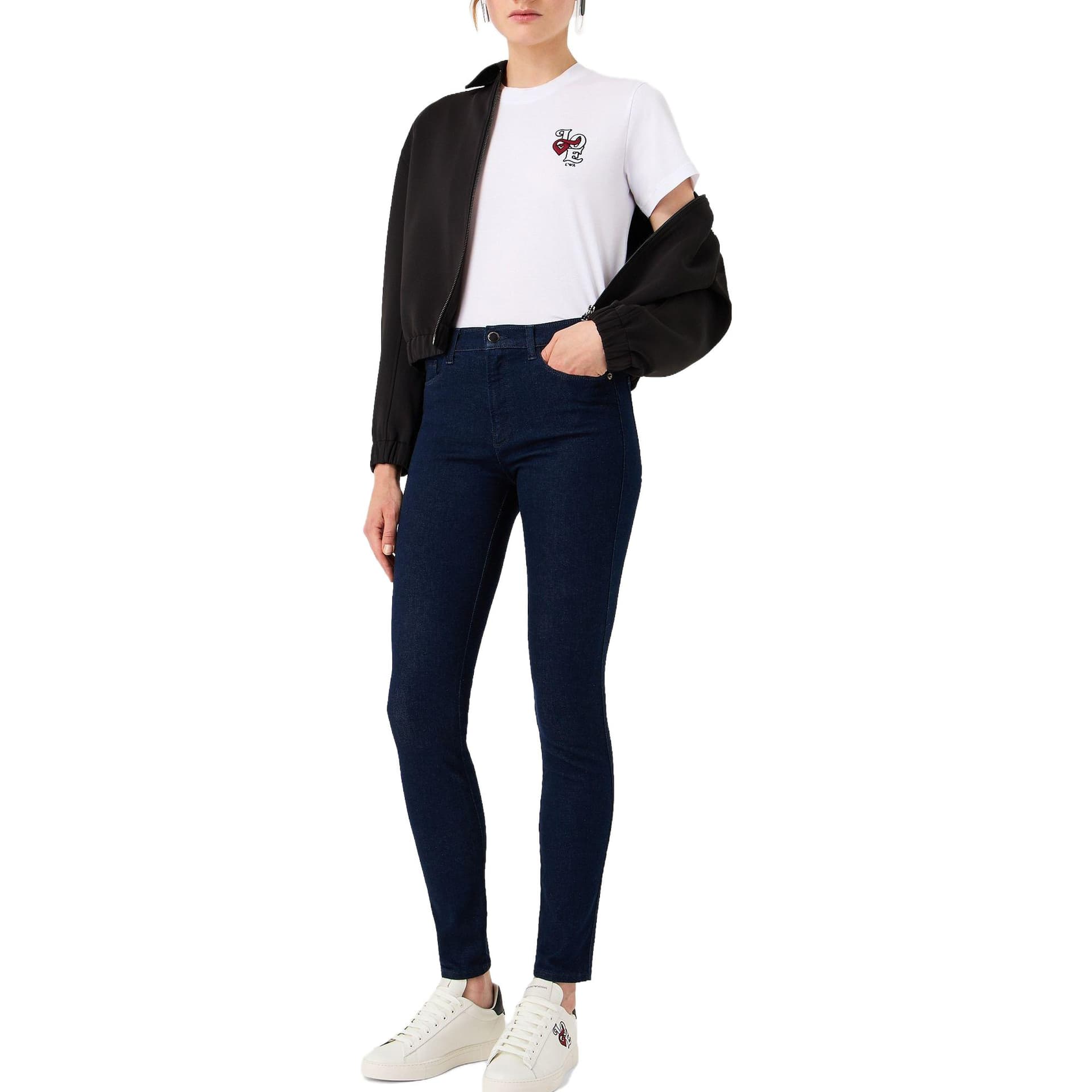 Футболка EMPORIO ARMANI Qixi Festival Limited Collection Белые Женские T-рубашки - изображение 4