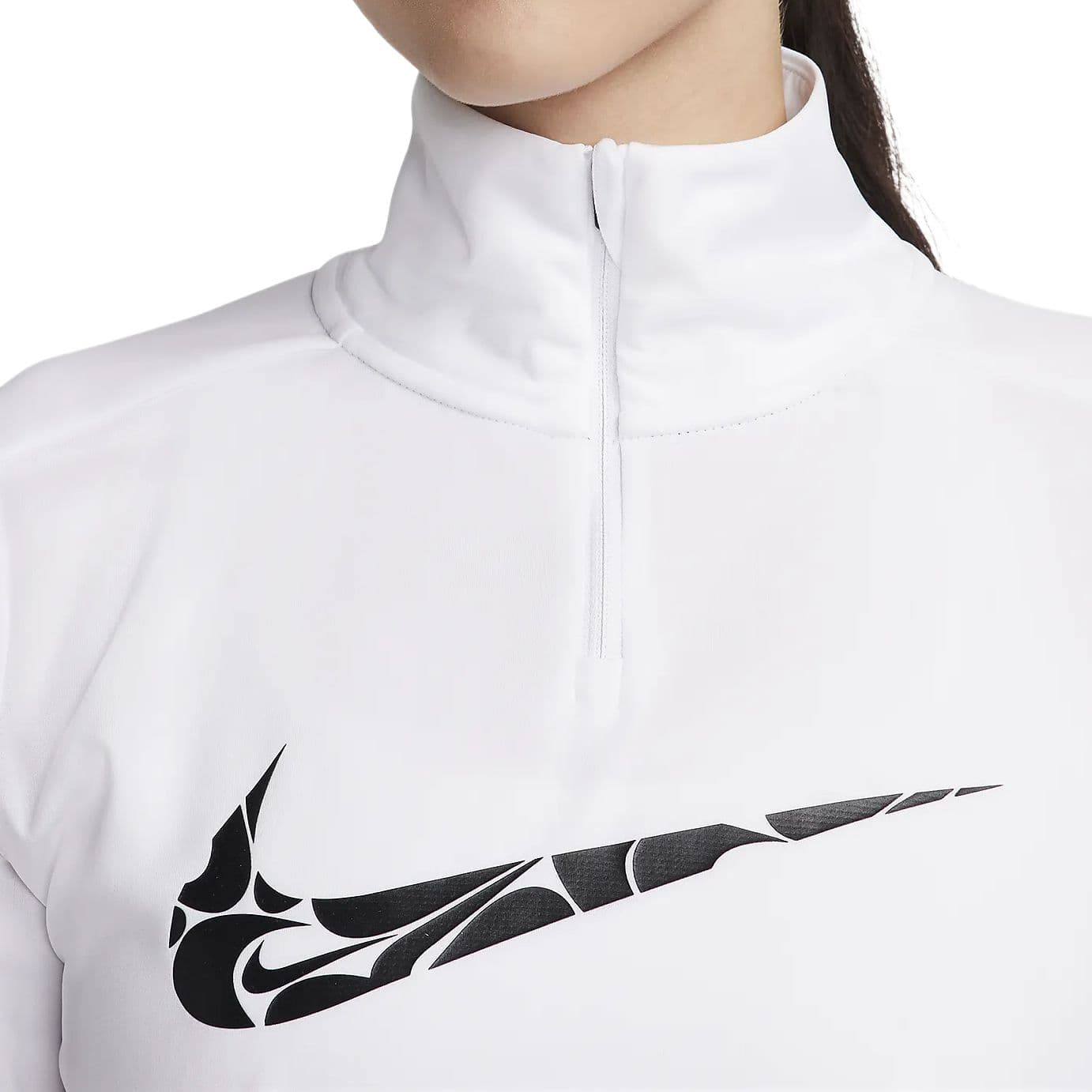 Кофта Nike Swoosh Half-Zip Long Sleeve Tee White - изображение 5