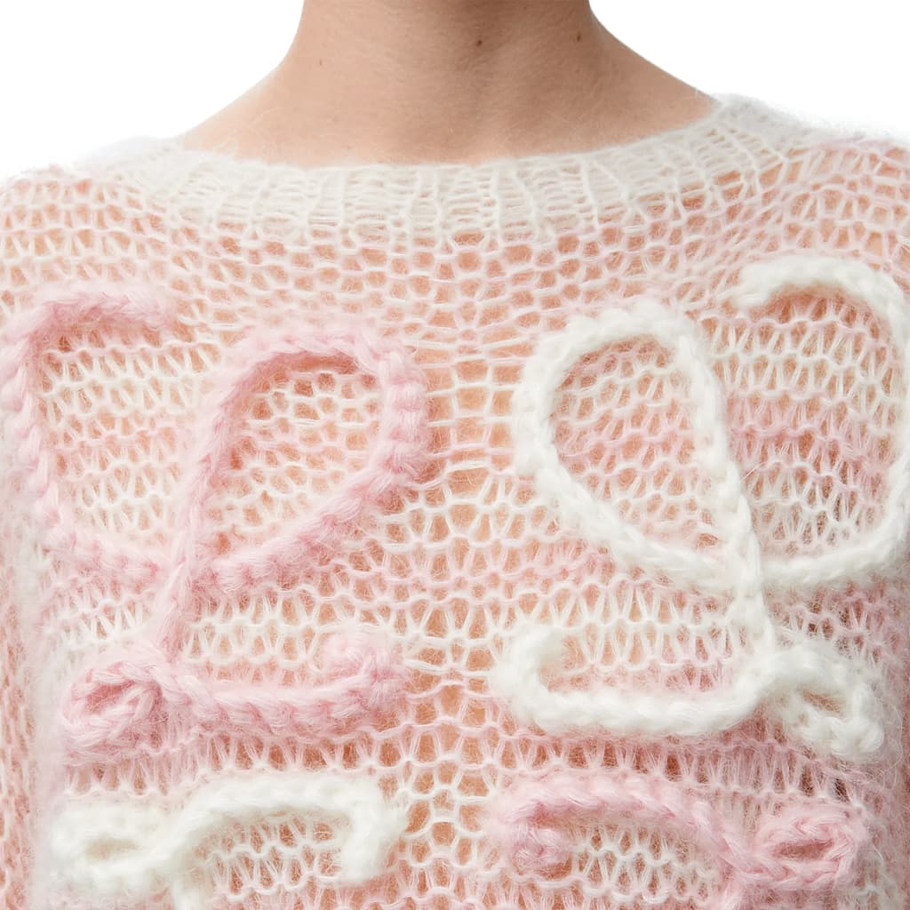 Кофта LOEWE x On FW24 Logo Jacquard Sweater Pink - изображение 6