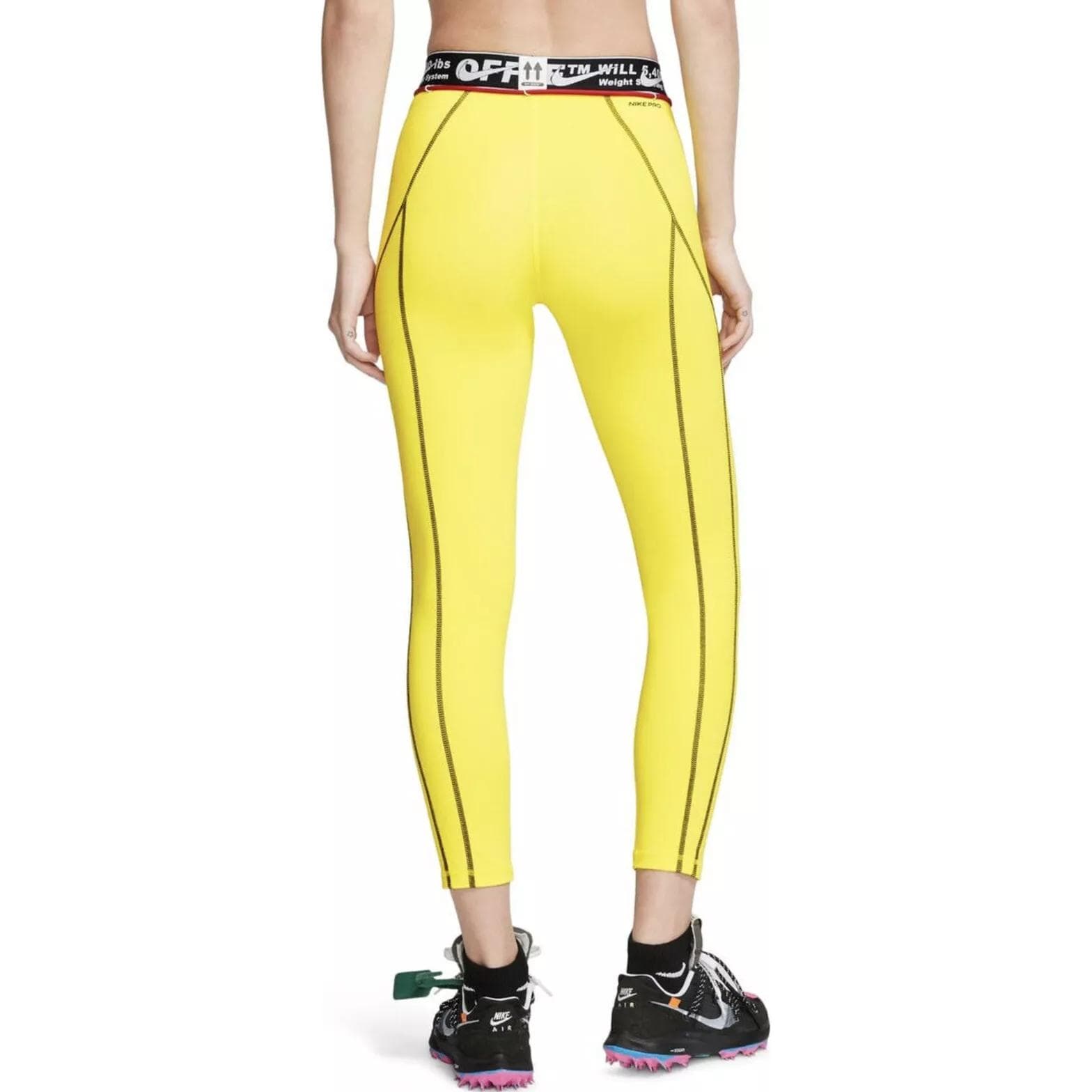 Штаны Nike x OFF-WHITE Training Tights Yellow - изображение 3