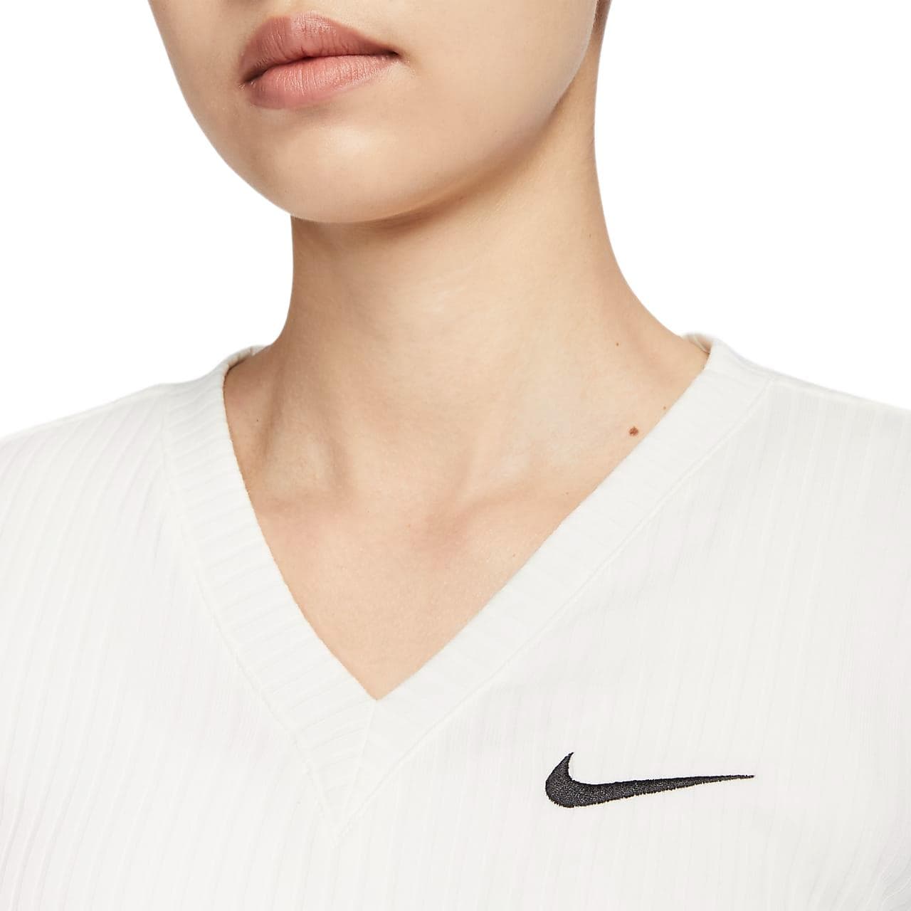 Кофта NIKE Парусный белый Женские Трикотаж - изображение 3