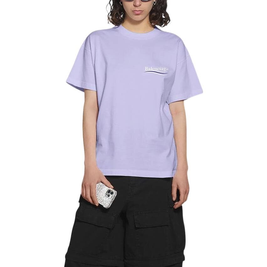 Футболка Balenciaga FW22 Purple T-Shirt - изображение 5