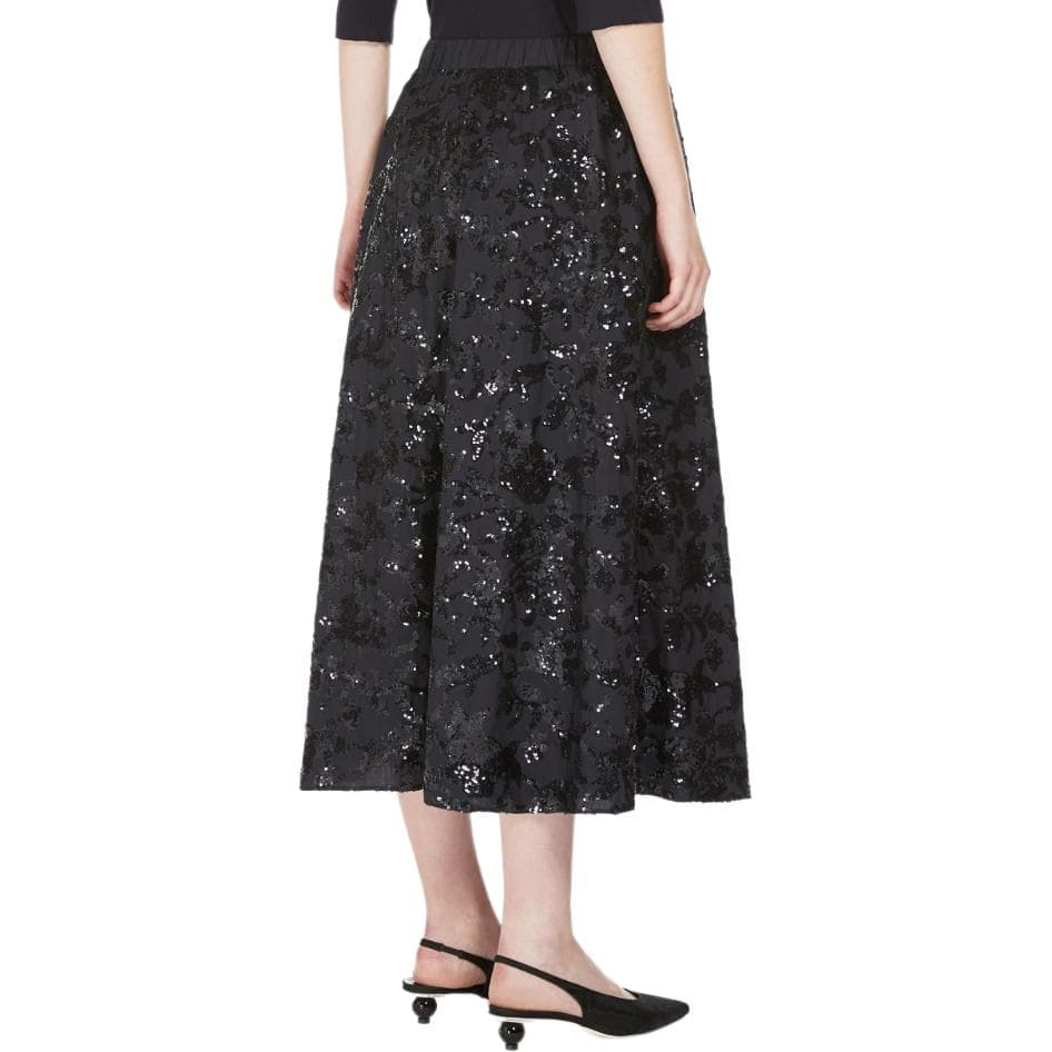 Юбка WEEKEND MaxMara Nome Wide Cotton Skirt With Sequins - изображение 4