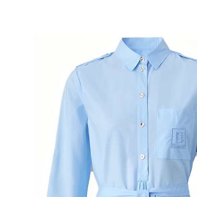 Платье Burberry Cotton Belted Shirt Dress - изображение 2