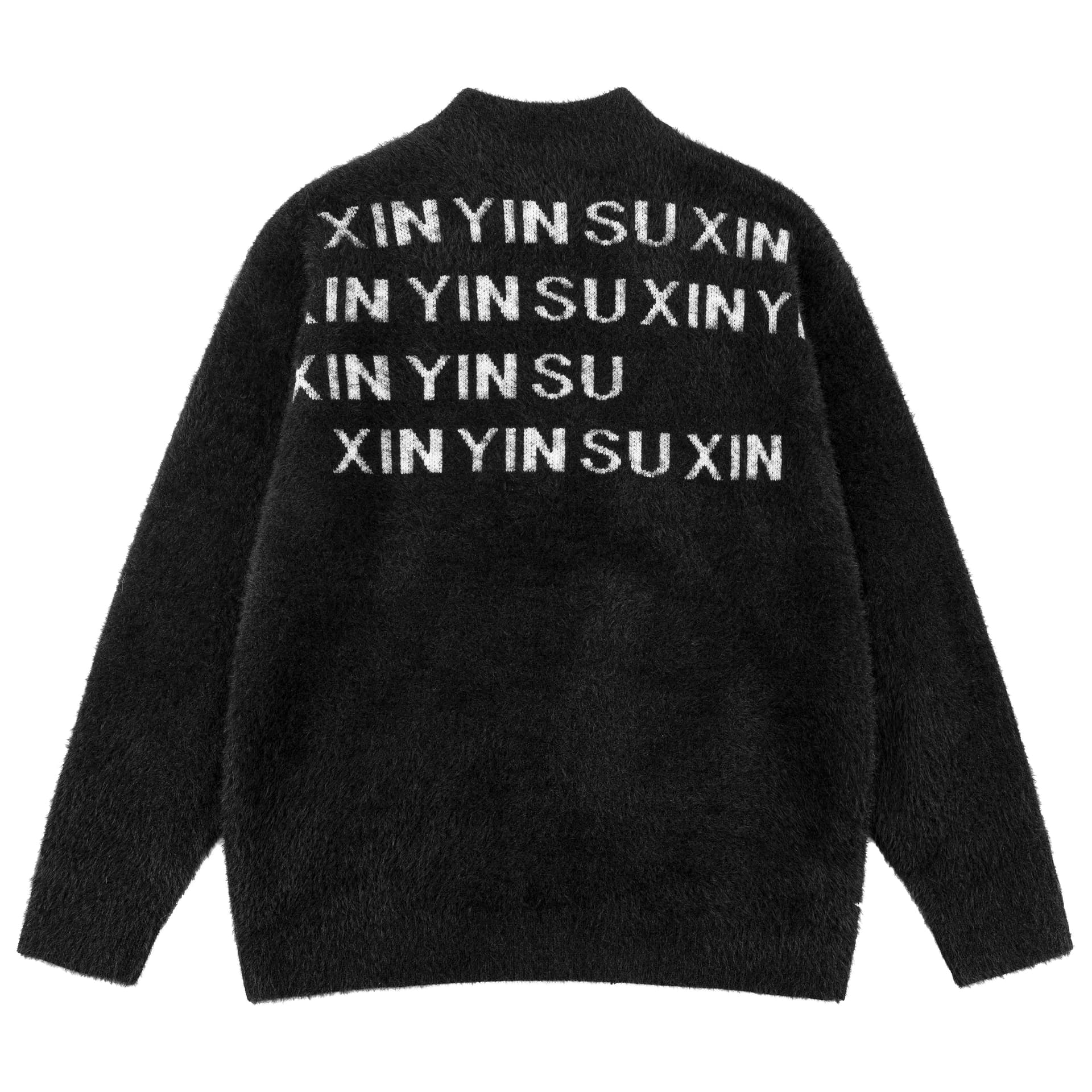 Кофта XINYINSU 24FW Свитер Унисекс Черный - изображение 2