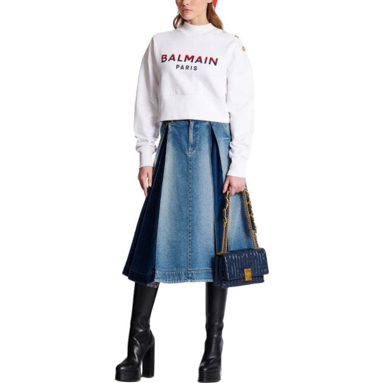 Худи BALMAIN Белый Женские Толстовка - изображение 3