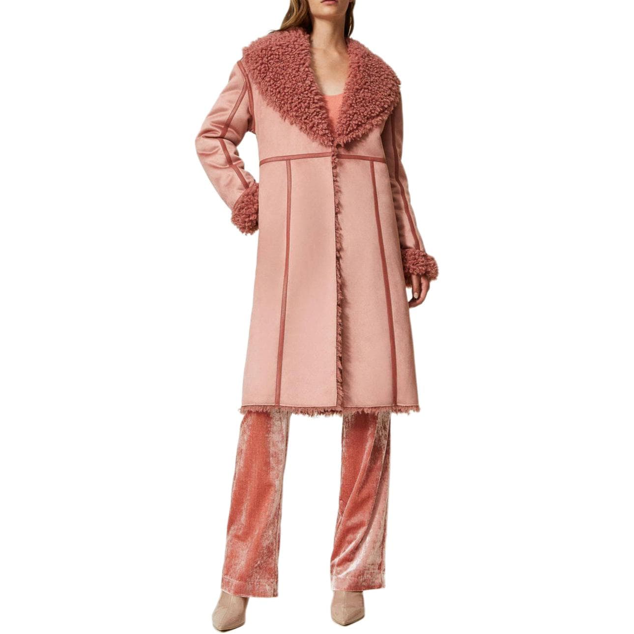 TWINSET MILANO Coat with Faux Fur - изображение 2