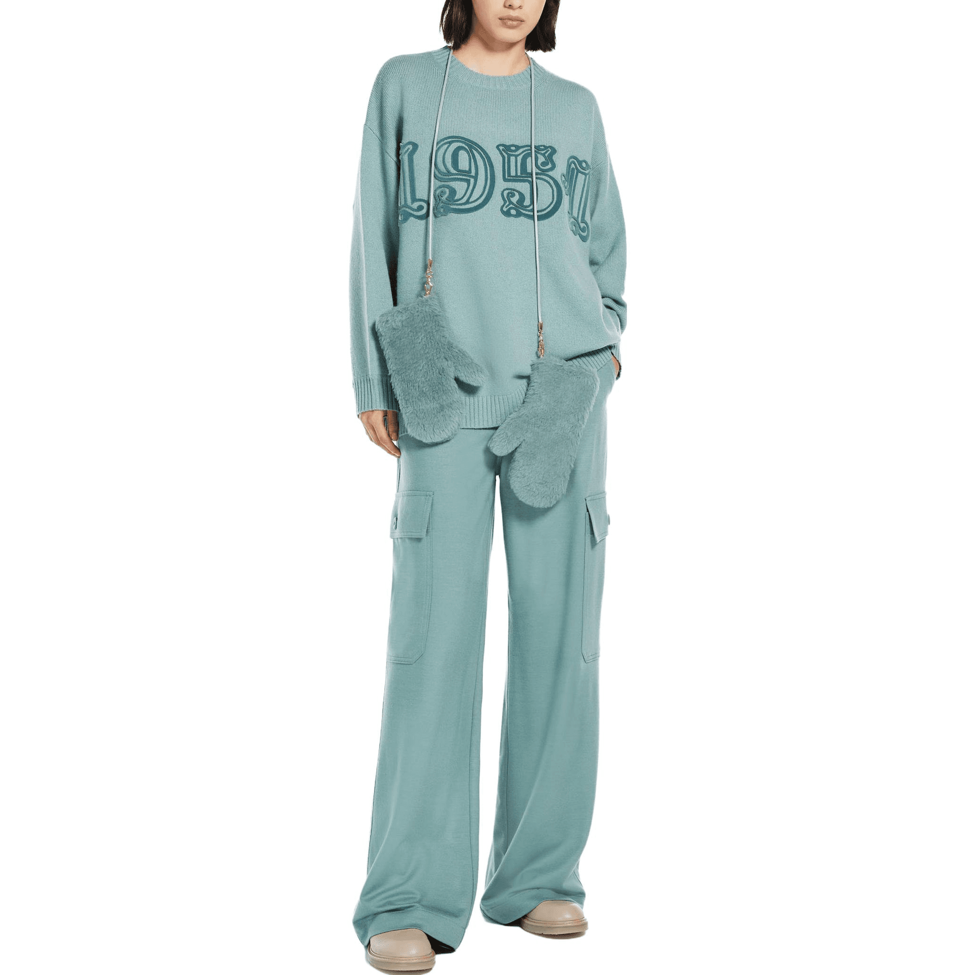 Кардиган MaxMara Fido Wool And Cashmere Monogram Pullover - изображение 2