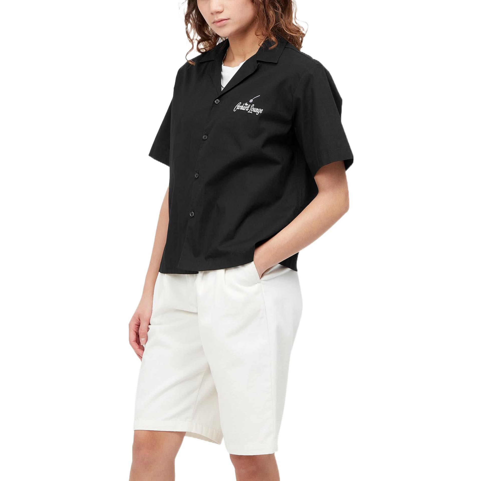Блузка Carhartt WIP W' SS Carhartt Lounge Shirt BLACK - изображение 5