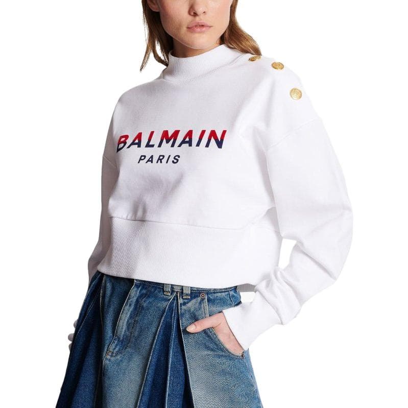 Худи BALMAIN Белый Женские Толстовка - изображение 6