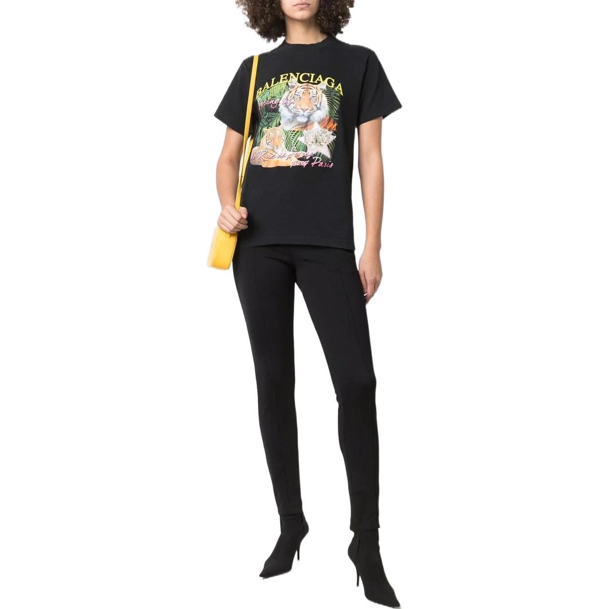 Футболка Balenciaga SS22 FBI Tiger Print T-Shirt Black - изображение 3