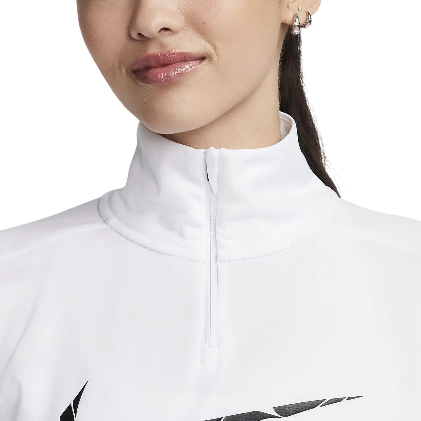 Кофта Nike Swoosh Half-Zip Long Sleeve Tee White - изображение 4