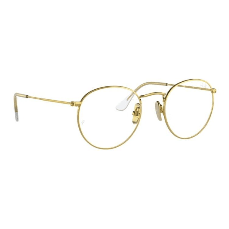 Оправа RayBan Металлические круглые очки с диоптриями унисекс золото - изображение 2