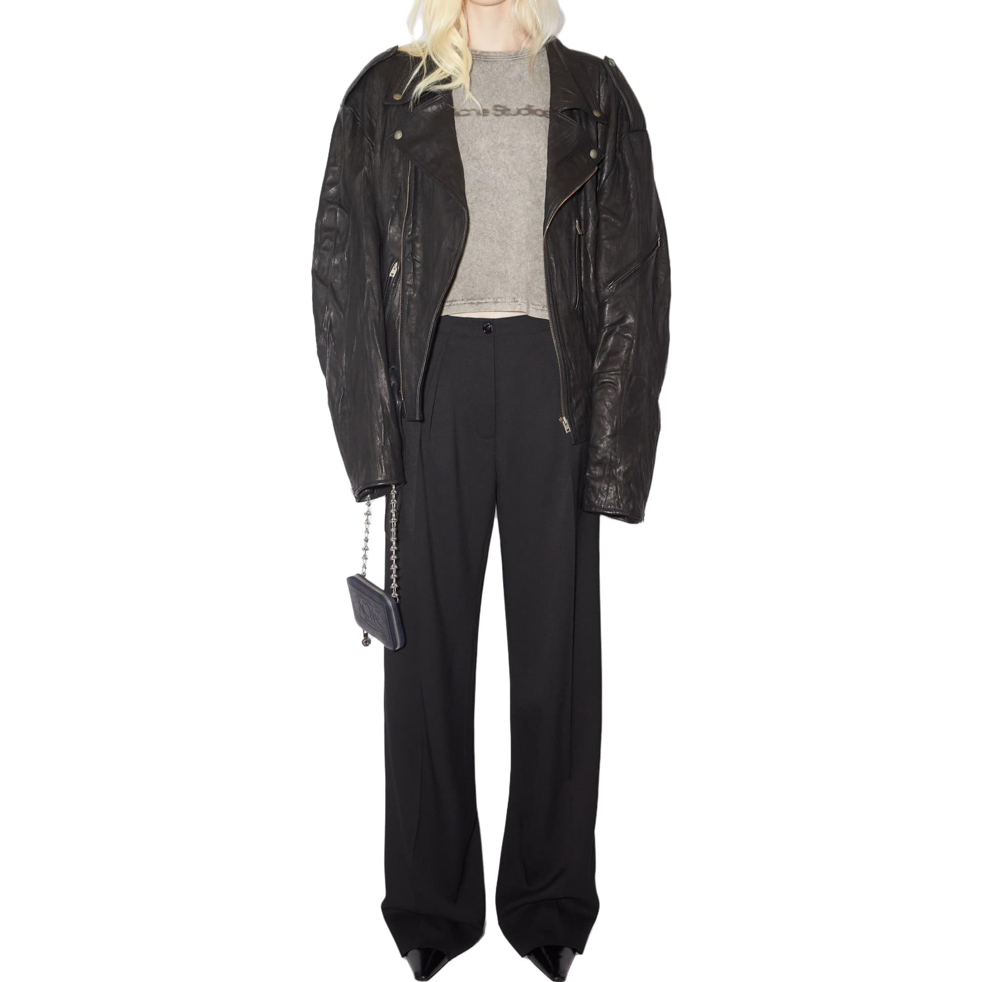 Штаны ACNE STUDIOS Черные Женские Повседневные Брюки - изображение 2