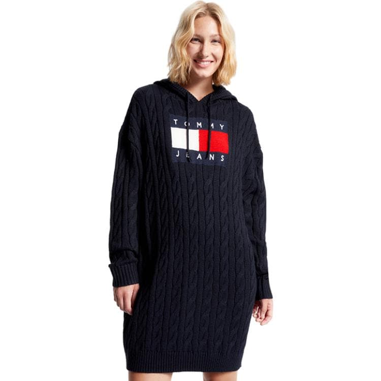 Платье Tommy Hilfiger Черное BDS Женское Длинное Платье с Длинными Рукавами - изображение 3