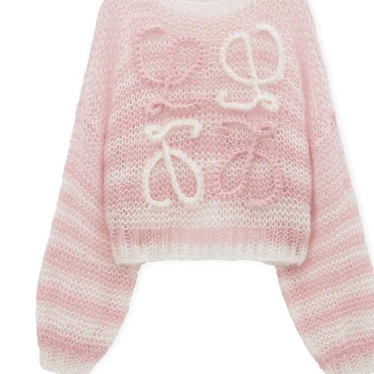 Кофта LOEWE x On FW24 Logo Jacquard Sweater Pink - изображение 2
