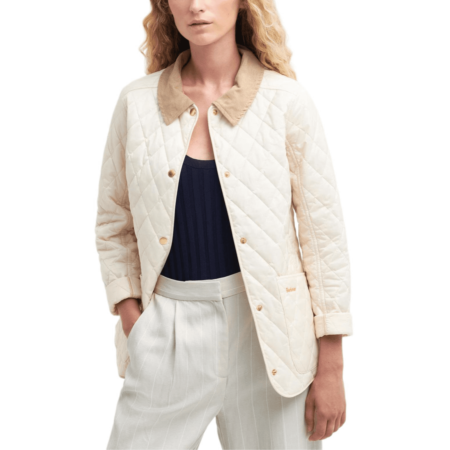 Куртка barbour SS24 Куртки Пальто Женские Экрю - изображение 3