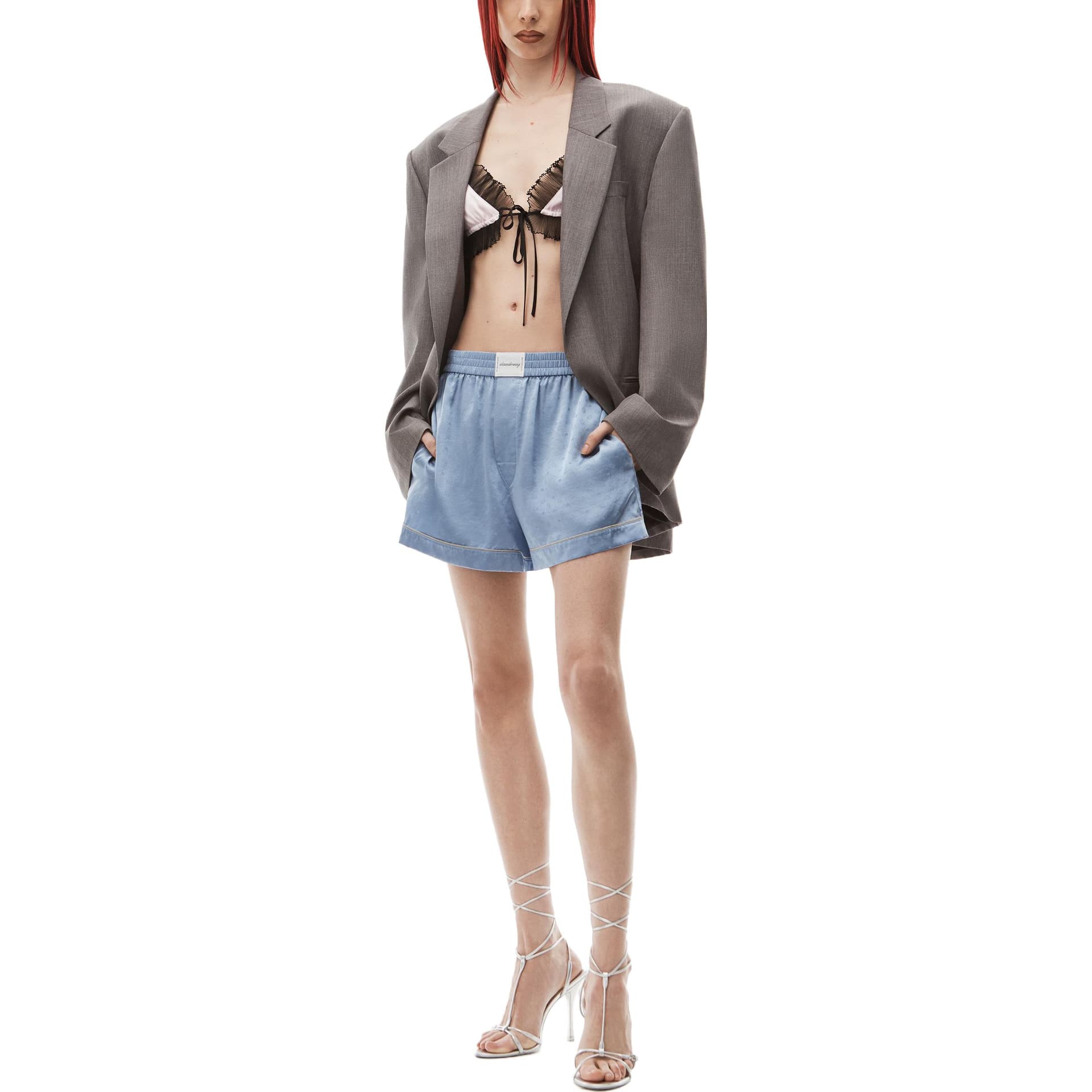 Шорты Alexander Wang Blue Women's Casual Shorts Александр Wang Синие Женские Повседневные Шорты - изображение 2