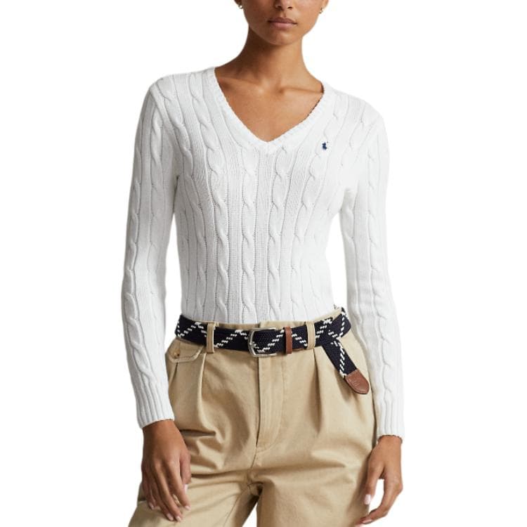 Кардиган Polo Ralph Lauren Cable-Knit Cotton V-Neck Sweater V - изображение 5