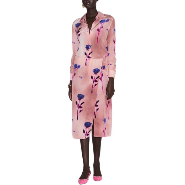 Юбка GUCCI Flora-Print Crepe De Chine Skirt - изображение 2