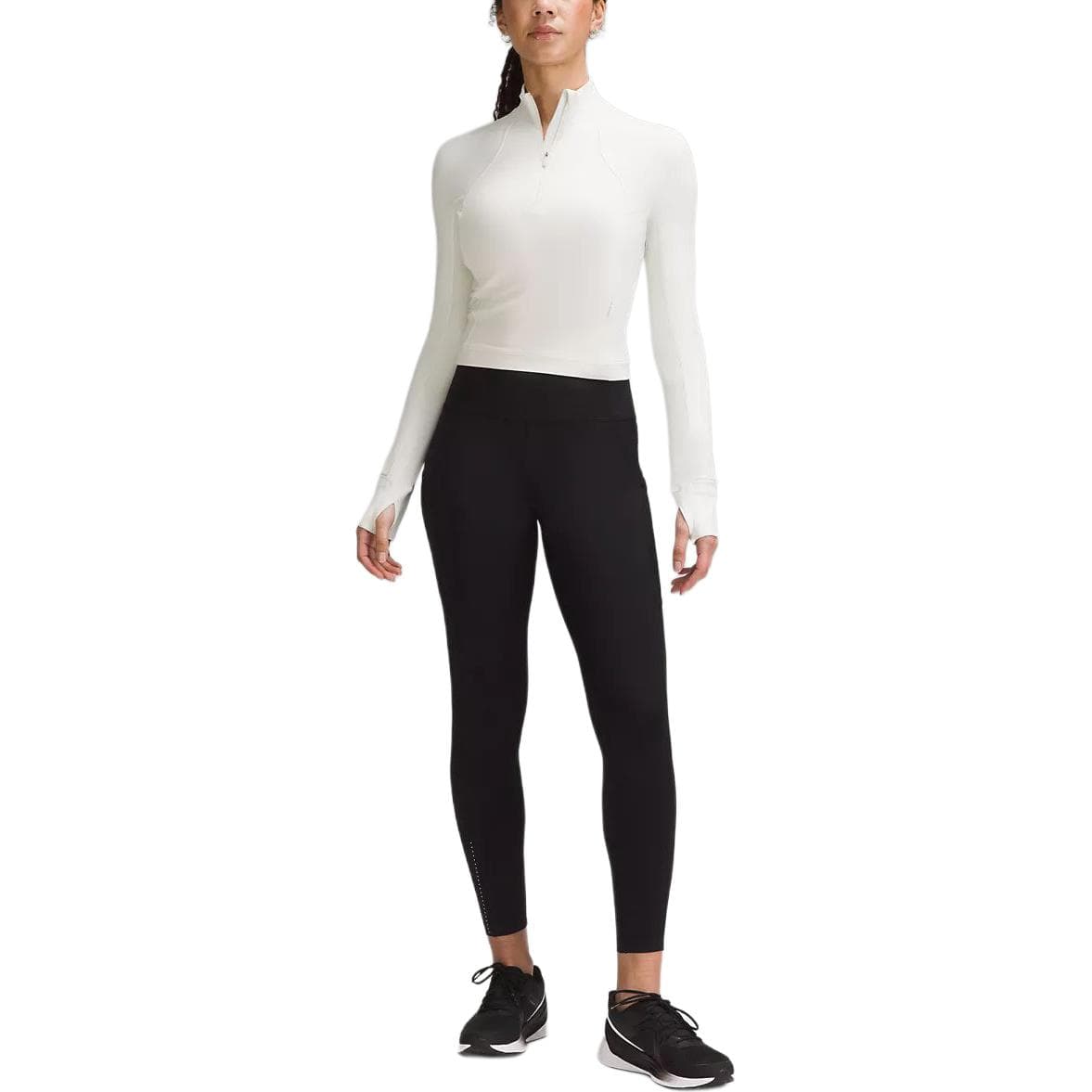 Футболка lululemon It's Rulu Cropped Half Zip T - изображение 3