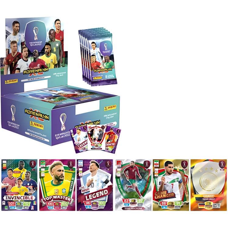 Коллекционные карточки PANINI Звезда Карта 2022 Qatar World Cup Месси CRISTIANO RONALDO 7 Премьер-лига Карта Аксессуар Спортивные Карты Целая Коробка - изображение 1