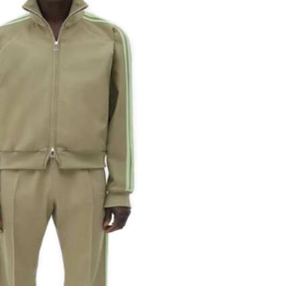 Куртка Bottega Veneta SS23 Striped Sleeve Jacket Green - изображение 6