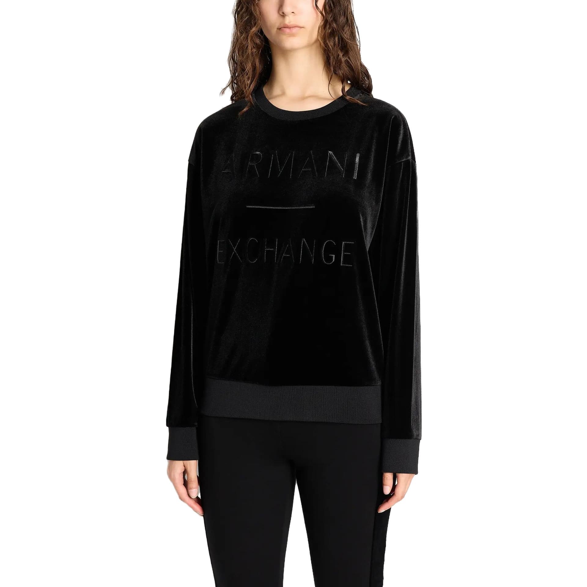 Худи ARMANI EXCHANGE Черные Женские Толстовки - изображение 2