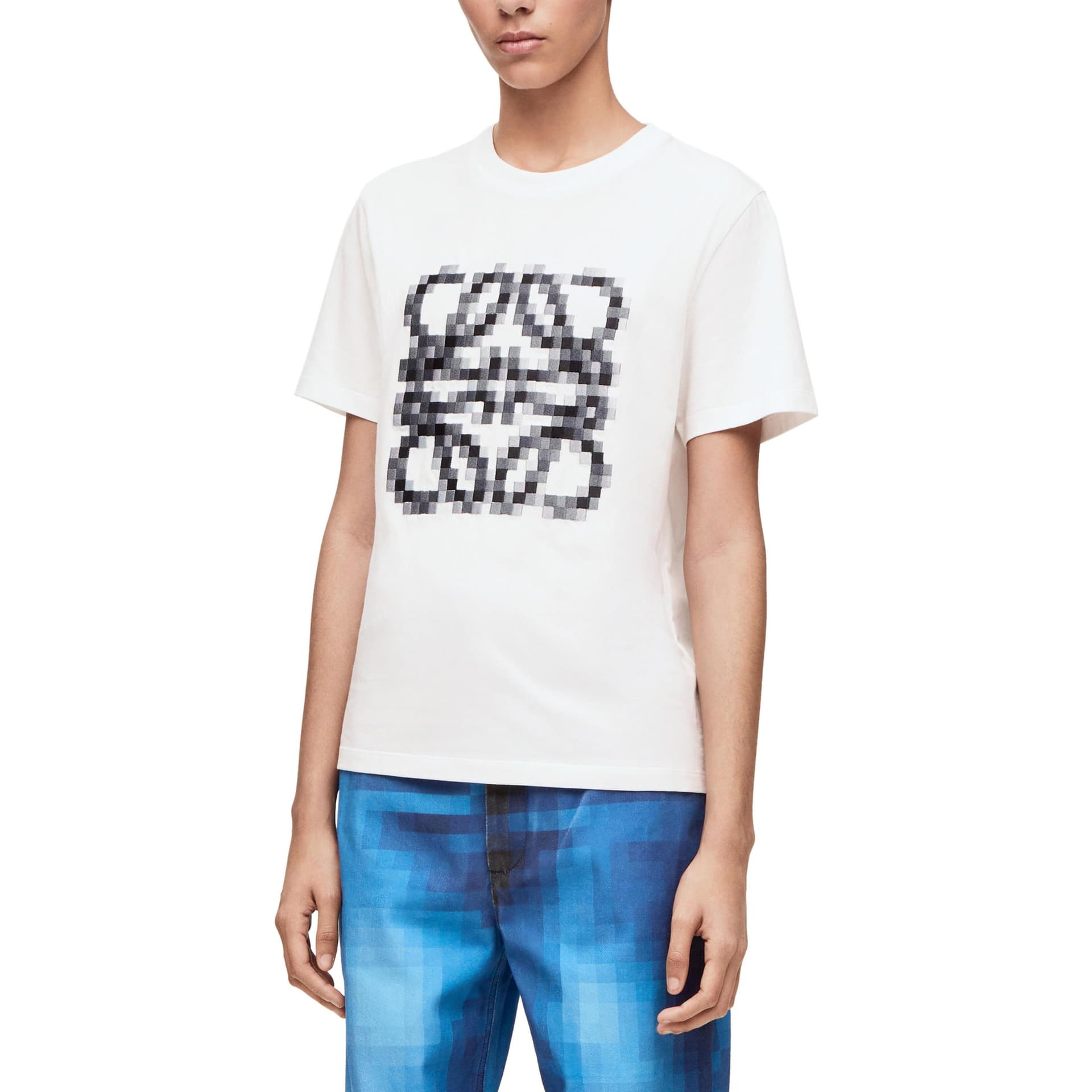 Футболка LOEWE Pixel Anagram T-Shirt White - изображение 3